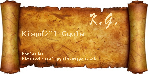 Kispál Gyula névjegykártya