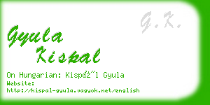 gyula kispal business card